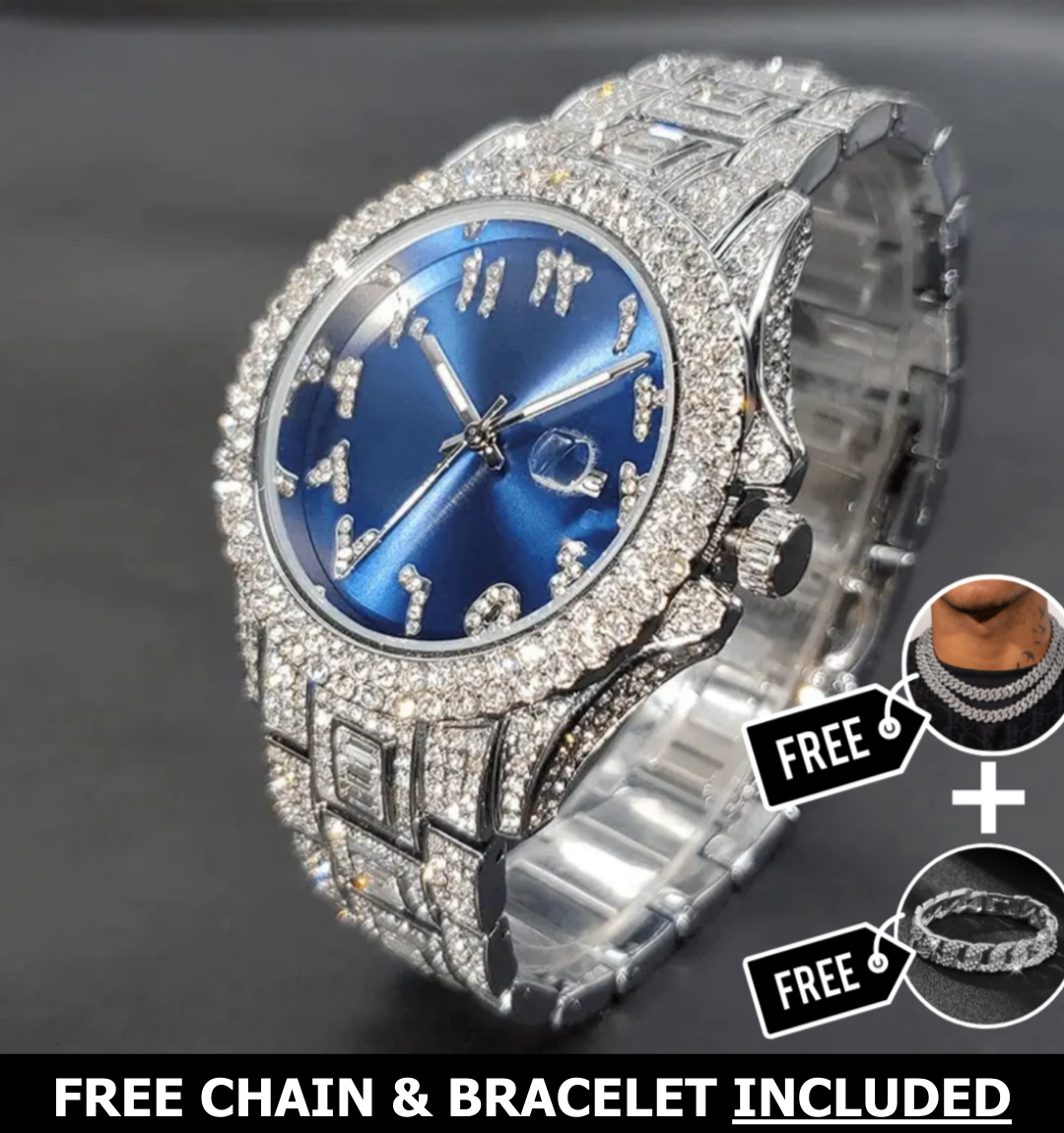 Presidential Arabic Dial Iced Out Watch