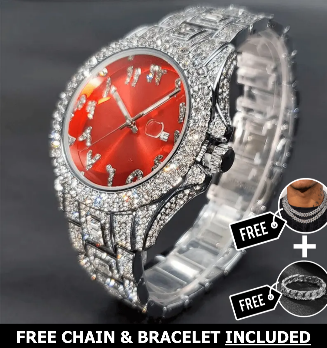 Presidential Arabic Dial Iced Out Watch