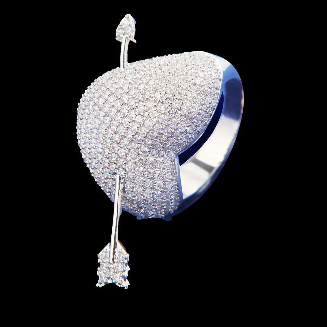 Arrow Heart Edition Iced Out Ring