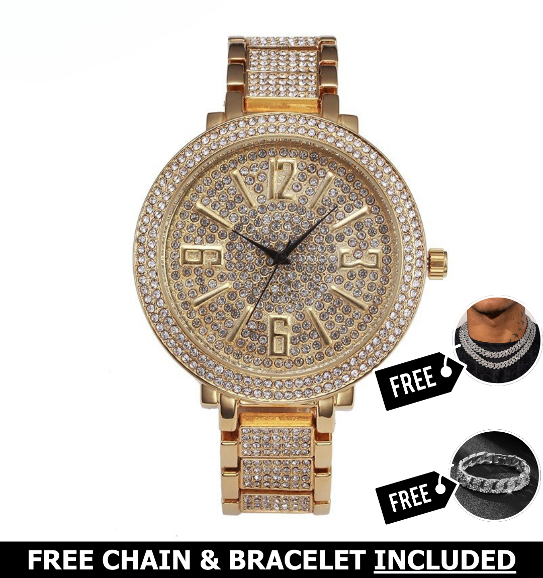 Crown Iced Out Watch