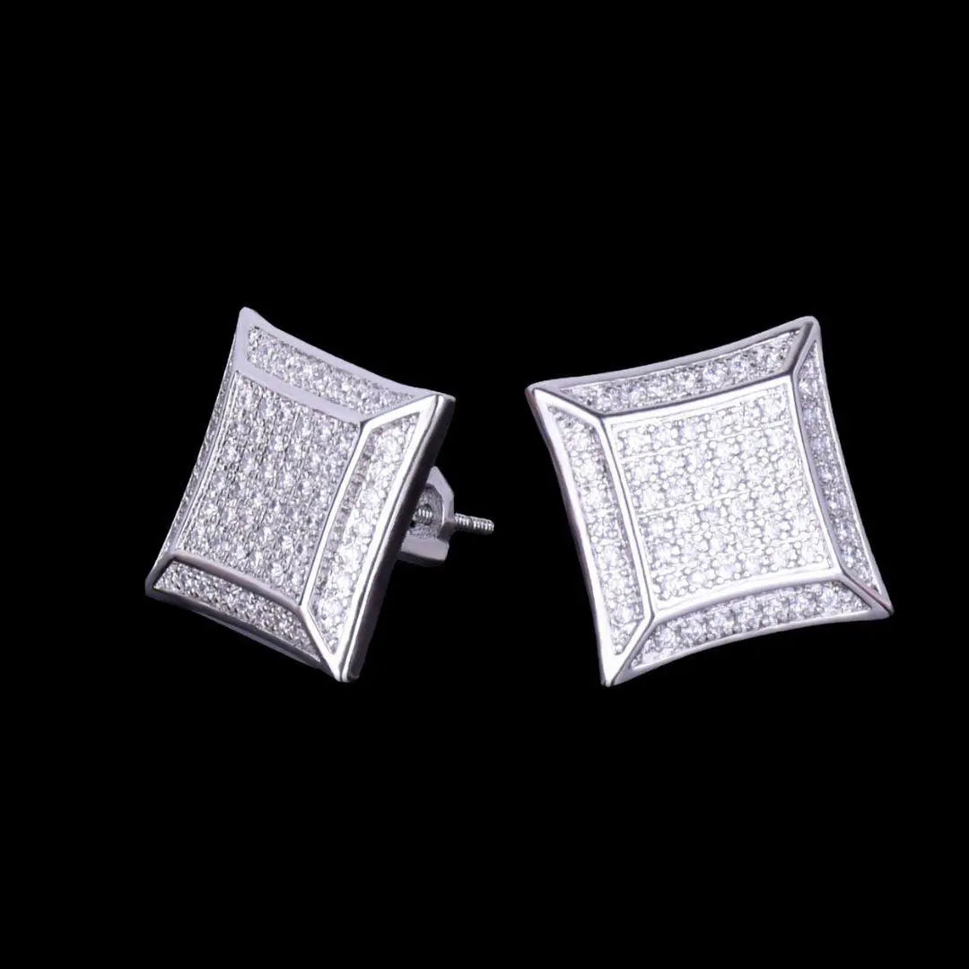 15MM Royale Iced Out Stud Earrings