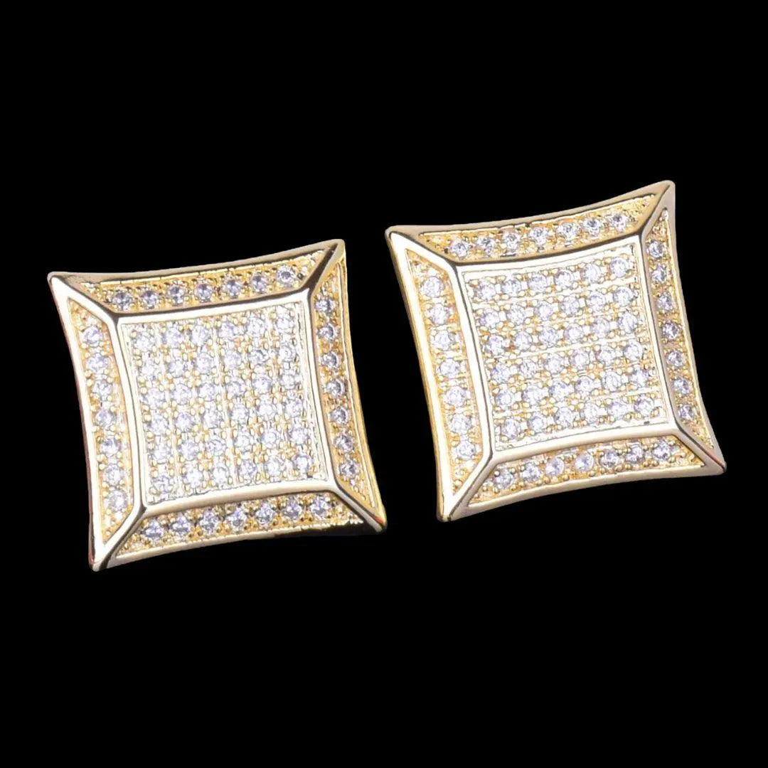 15MM Royale Iced Out Stud Earrings