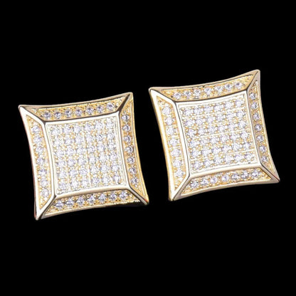 15MM Royale Iced Out Stud Earrings