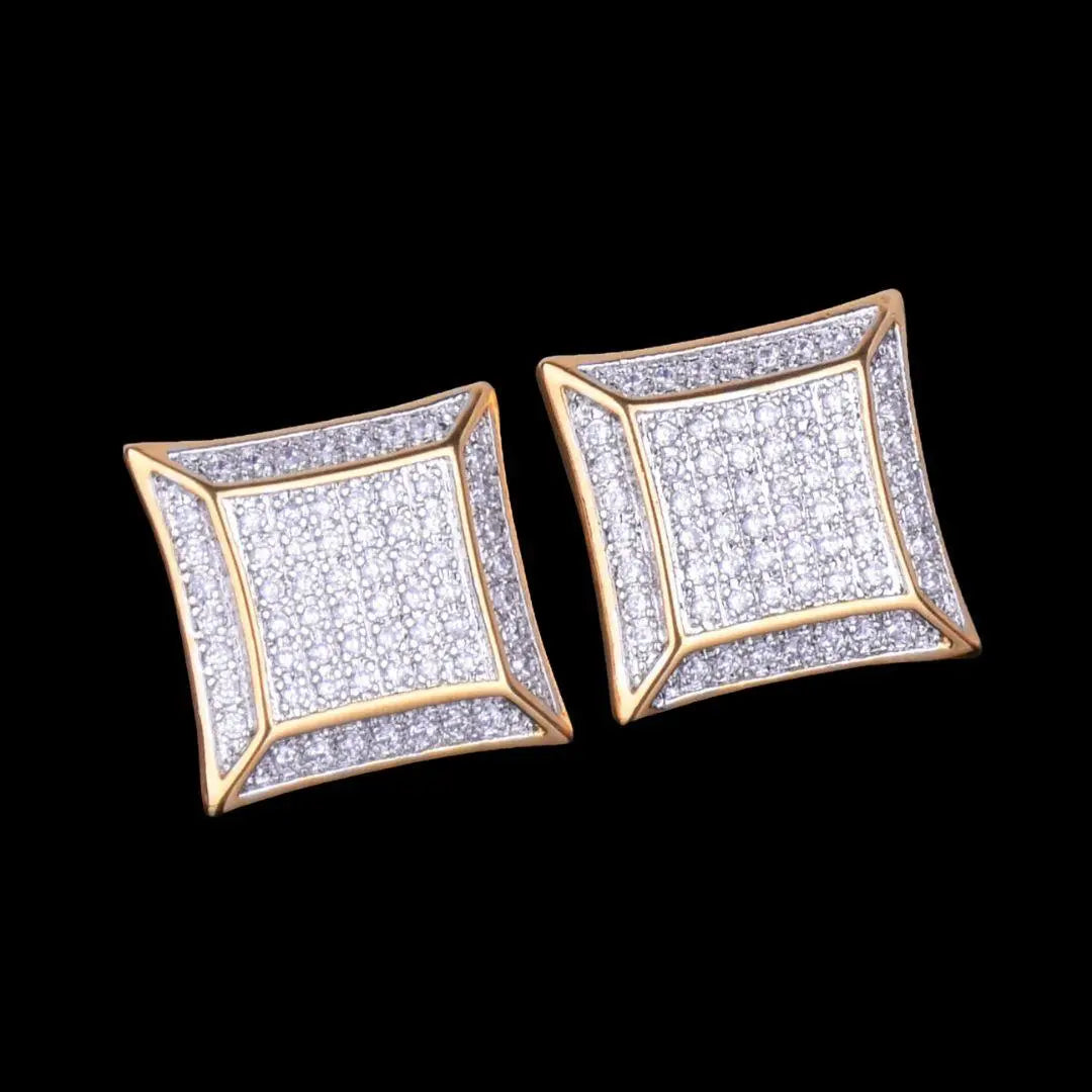 15MM Royale Iced Out Stud Earrings