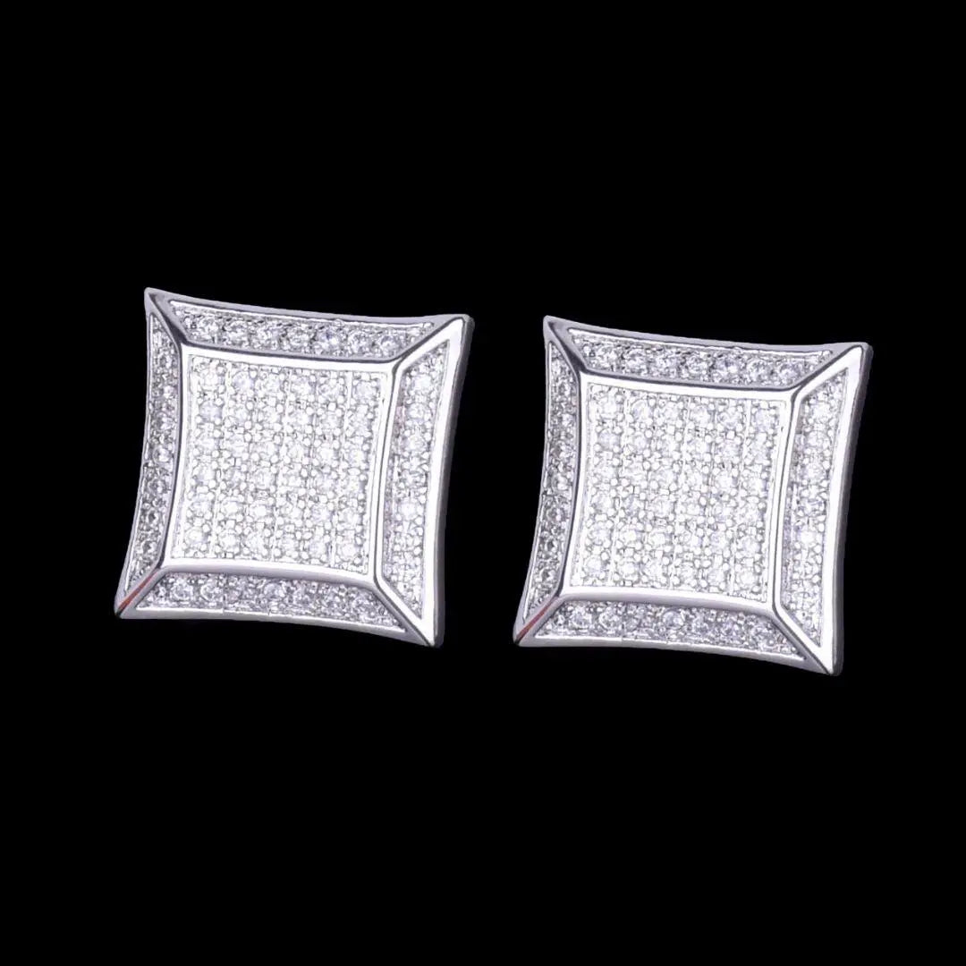 15MM Royale Iced Out Stud Earrings