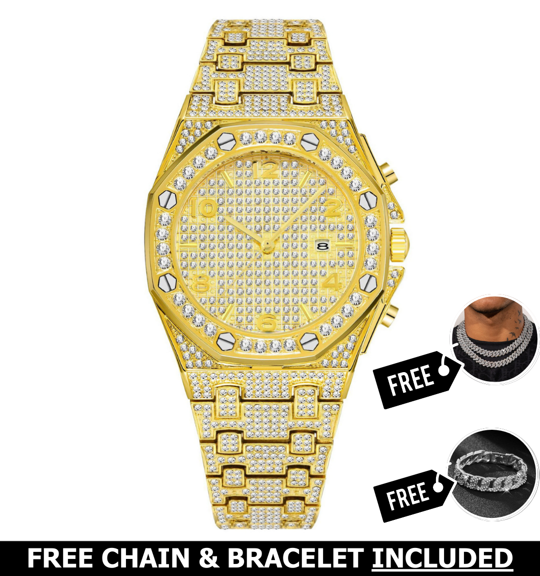 Luxor Iced Out Watch