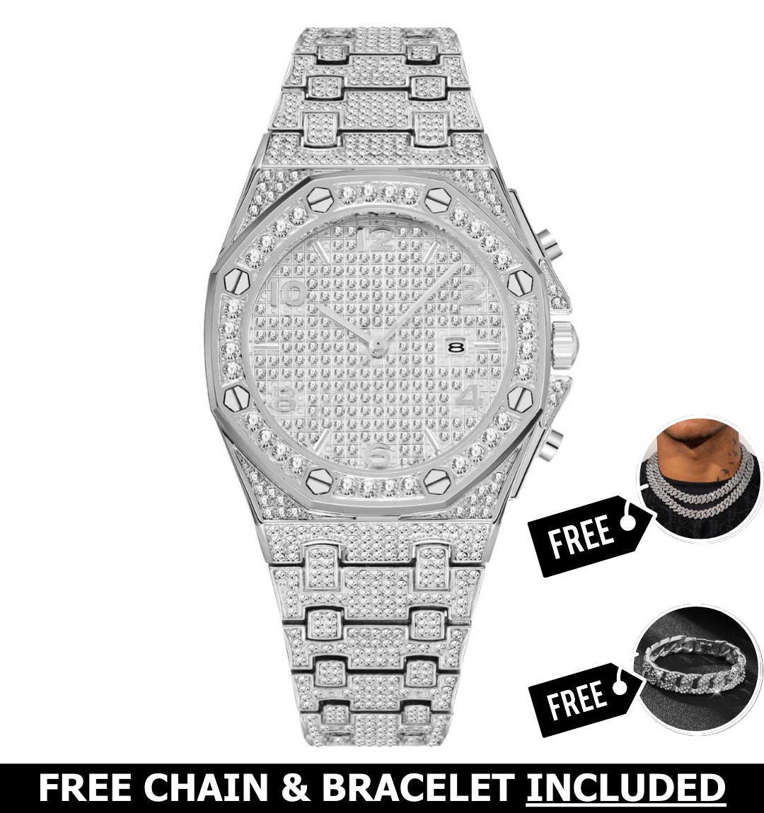 Luxor Iced Out Watch