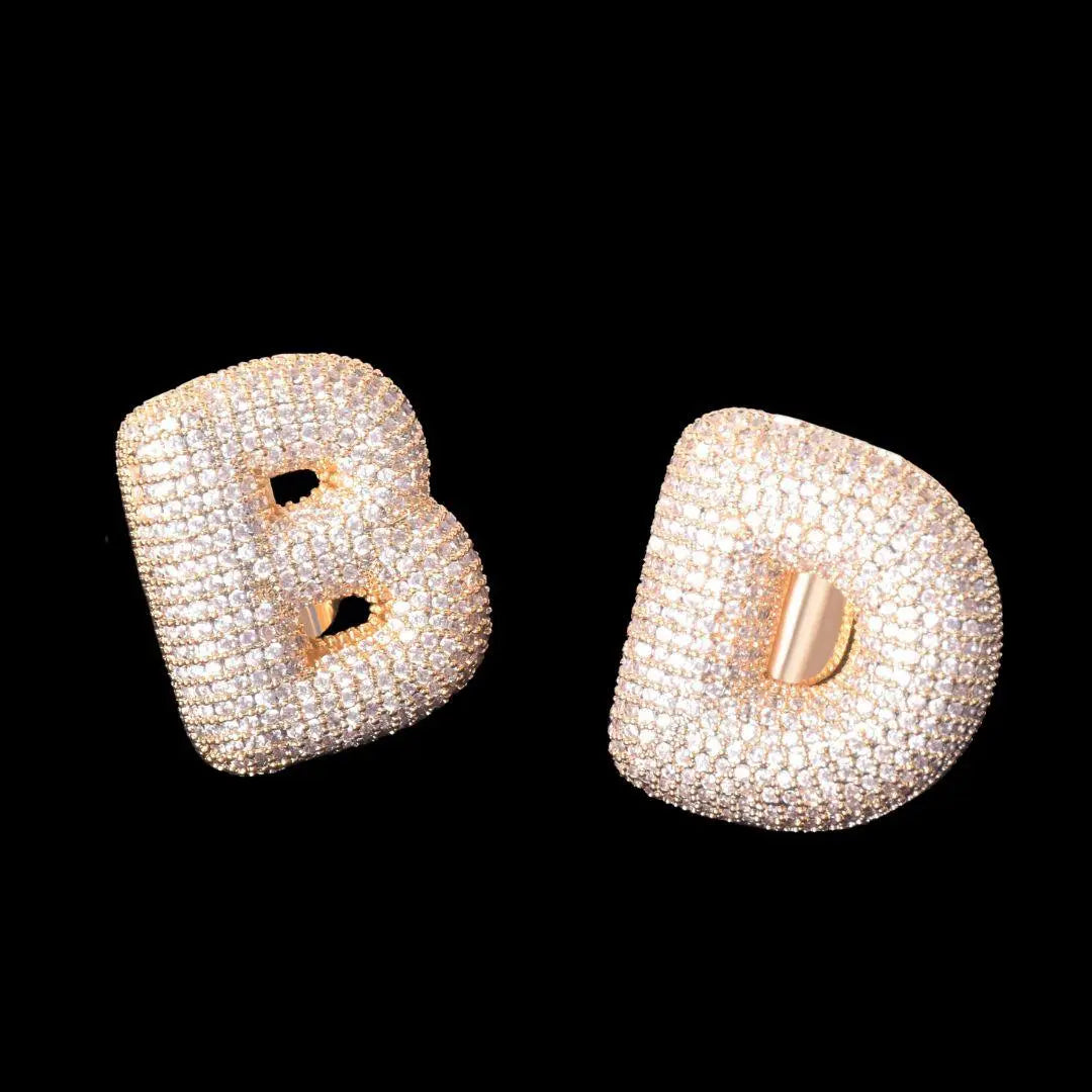 A-Z Initial Custom Letter Iced Out Ring