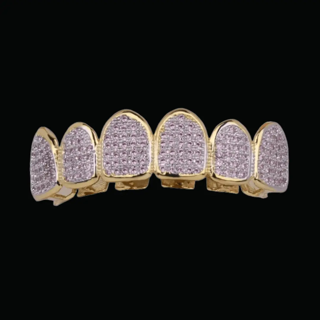Purple Stones Iced Out Grillz