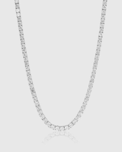 5mm Tennis Chain - White Gold