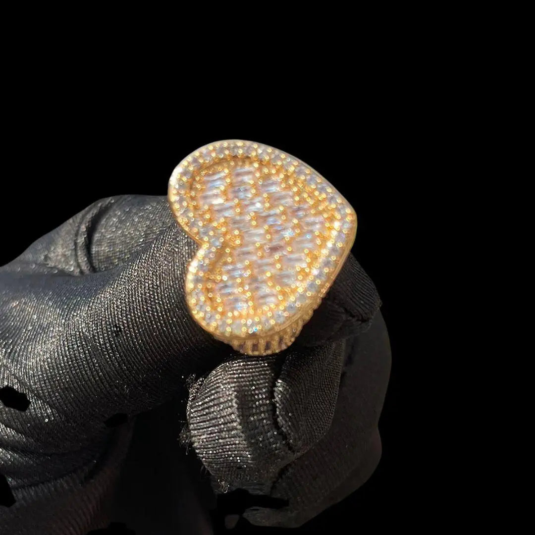 Heart Iced Out Tennis Ring