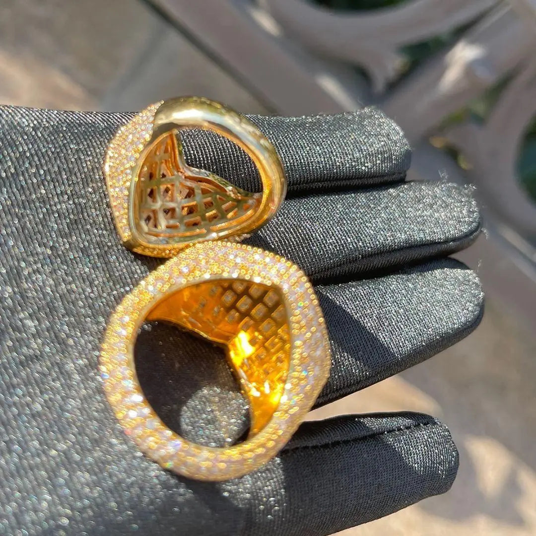 Heart Iced Out Tennis Ring