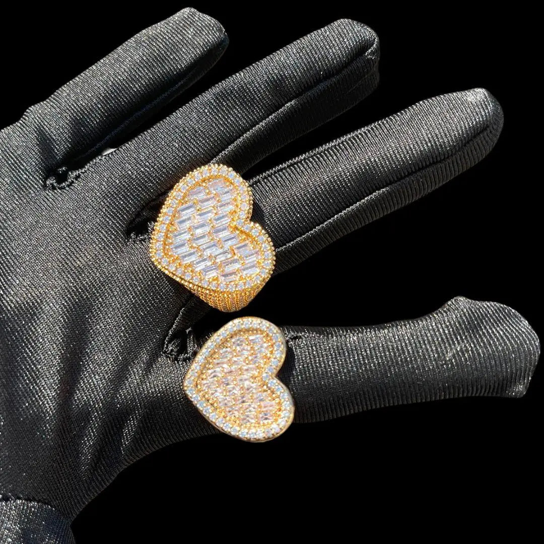 Heart Iced Out Tennis Ring