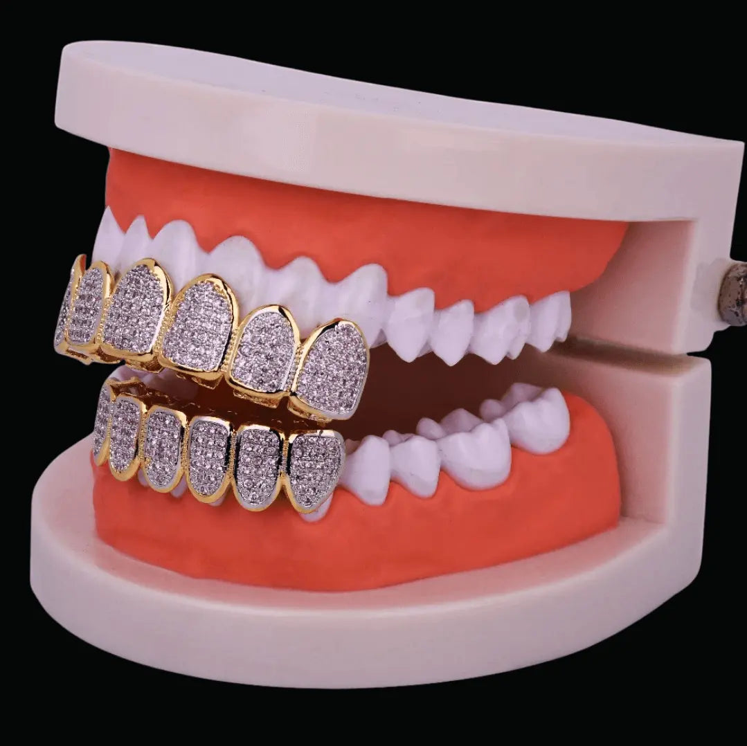 Purple Stones Iced Out Grillz
