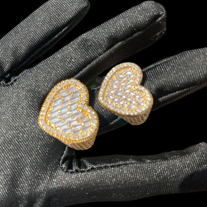 Heart Iced Out Tennis Ring