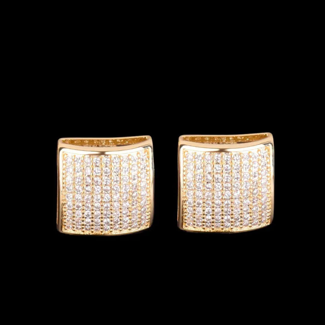 12MM Umbrella Iced Out Stud Earrings