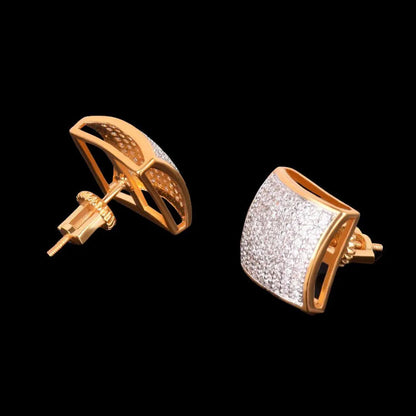 12MM Umbrella Iced Out Stud Earrings