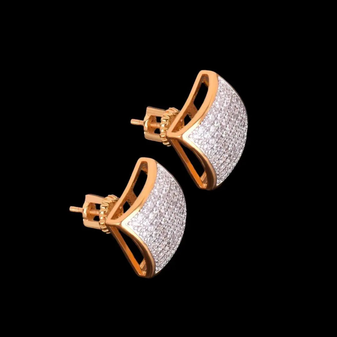 12MM Umbrella Iced Out Stud Earrings