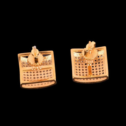 12MM Umbrella Iced Out Stud Earrings