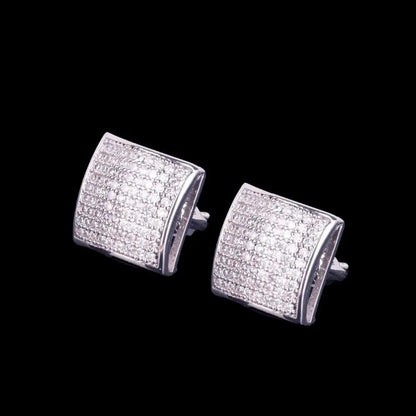 12MM Umbrella Iced Out Stud Earrings