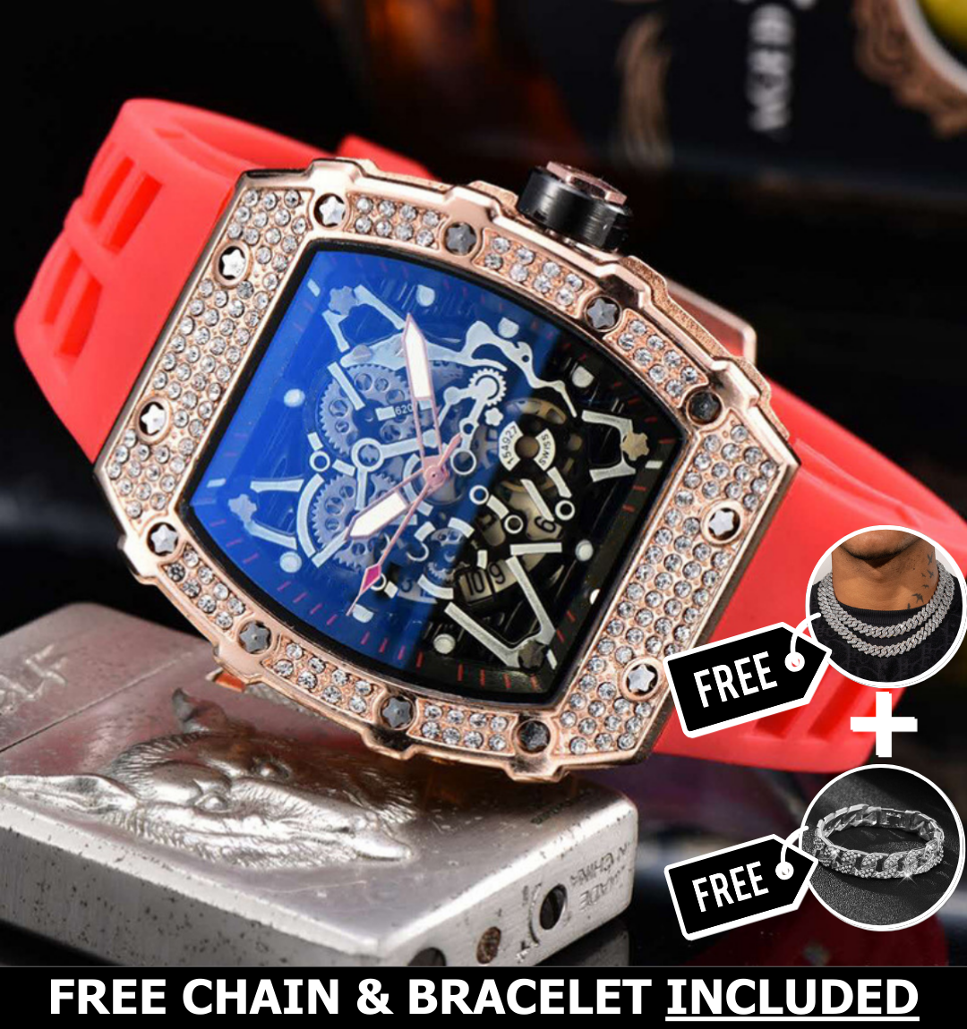 Infinity Skeleton Ice Watch