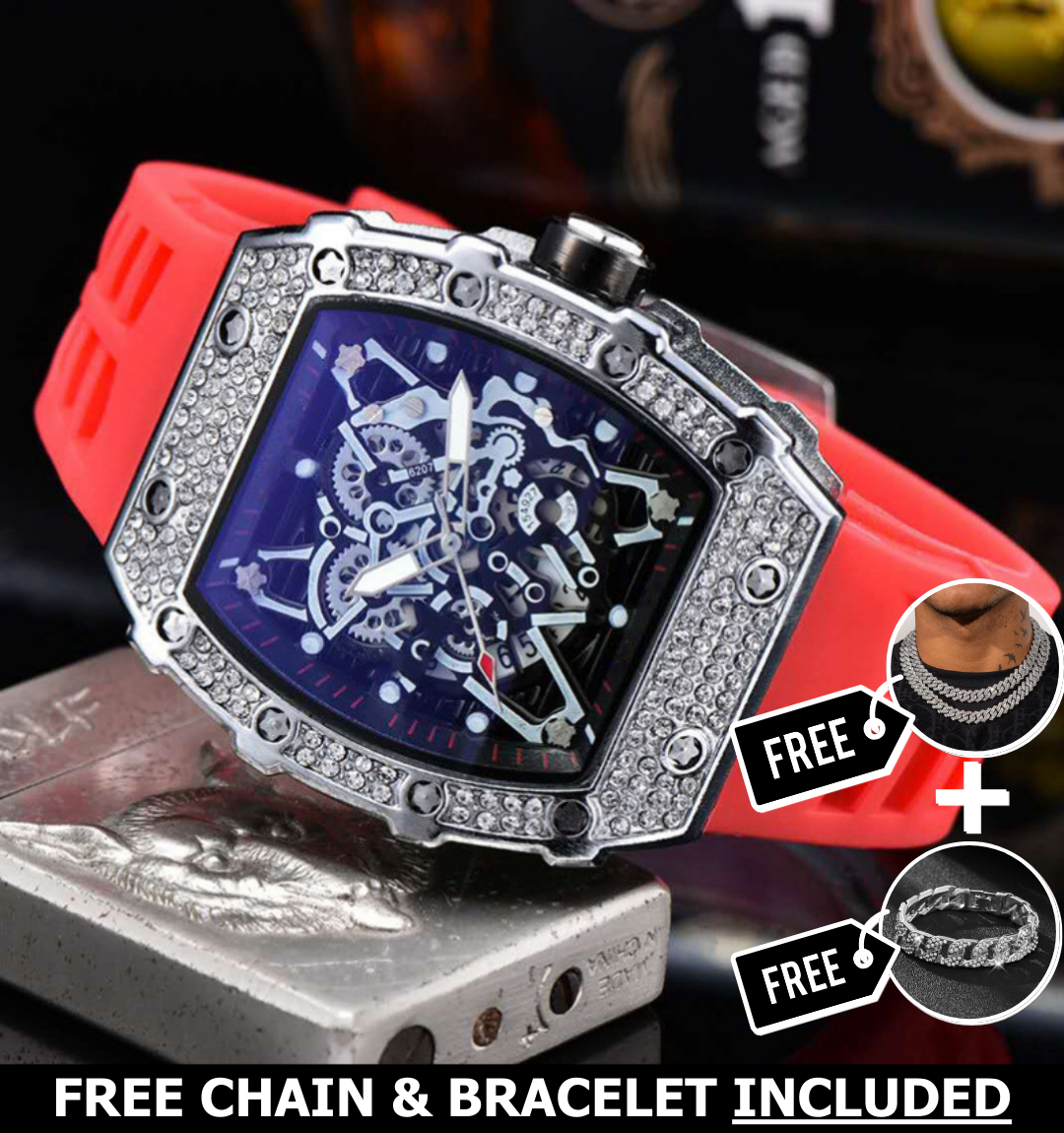 Infinity Skeleton Ice Watch