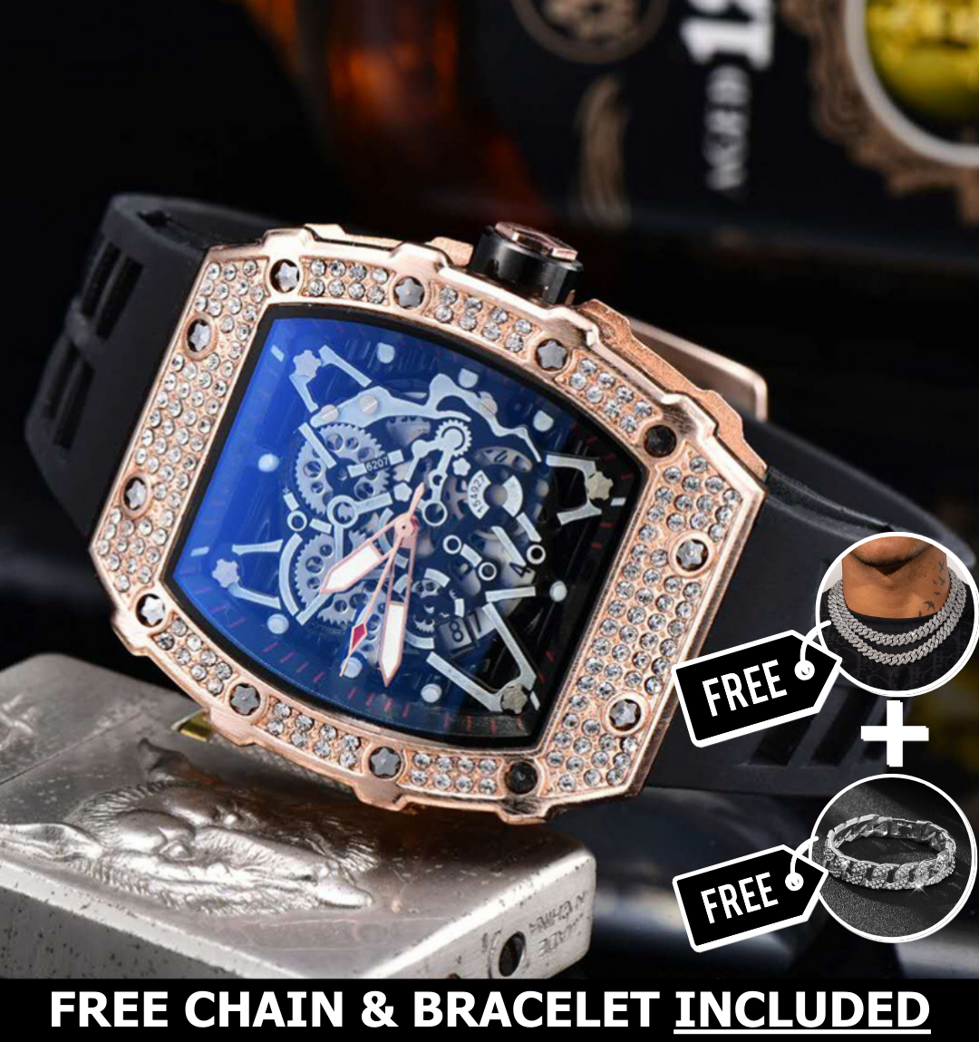 Infinity Skeleton Ice Watch