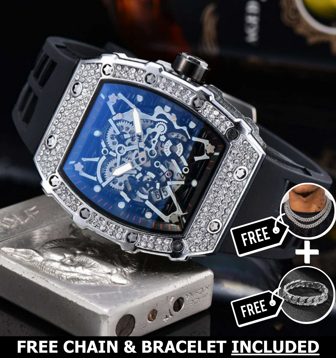 Infinity Skeleton Ice Watch