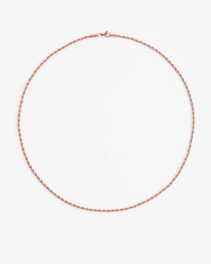 3mm Rope Chain - Rose Gold
