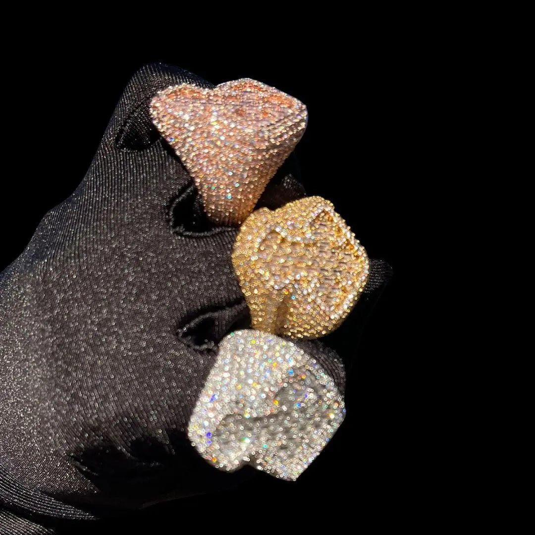 Cross Baguette Iced Out Ring