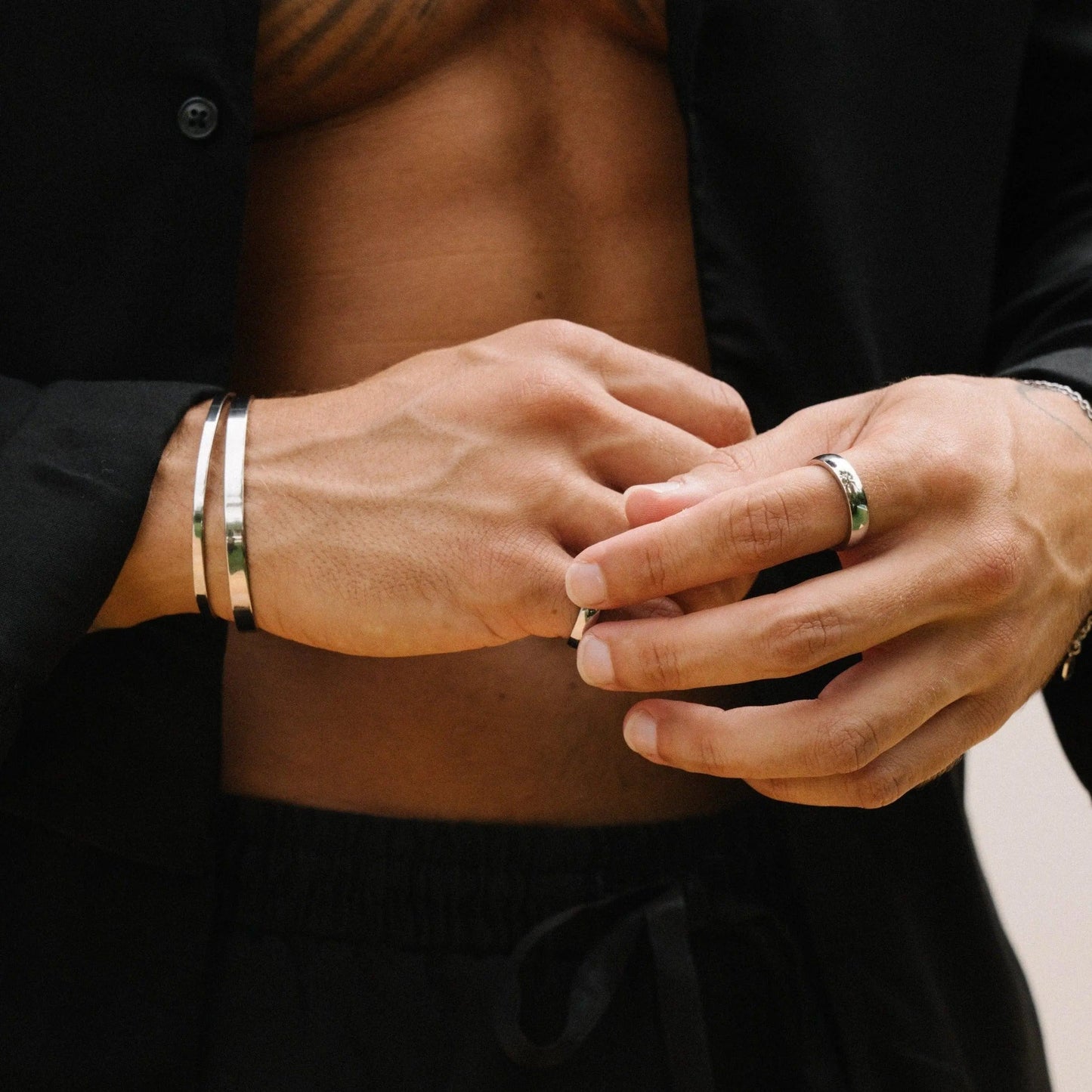 Cuff Bracelet - White Gold