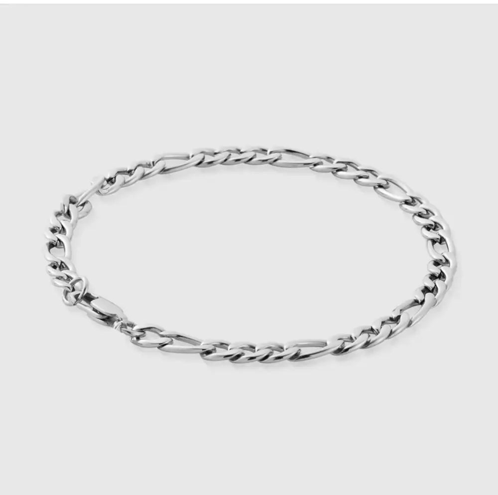 FIGARO BRACELET 5MM - White Gold