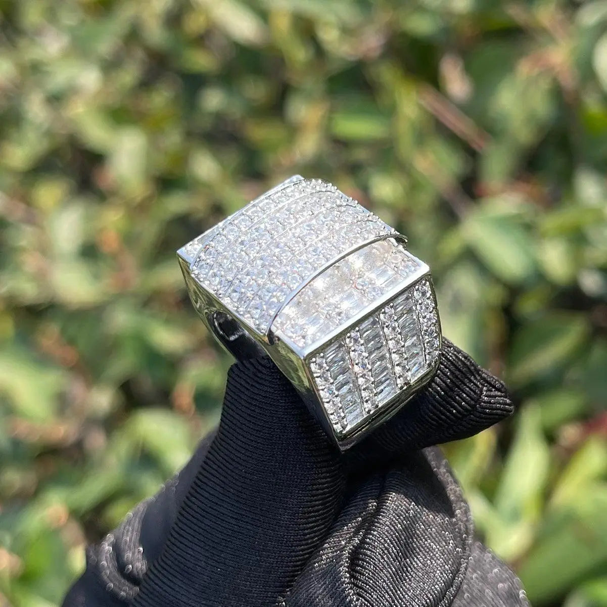 Bricks Iced Out Ring