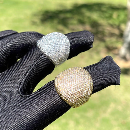Bold Round Iced Out Ring