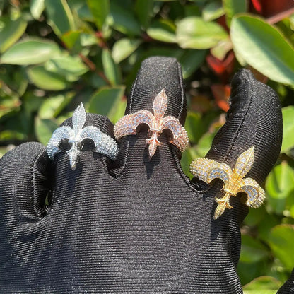 The Fleur De Lys Iced Out Ring