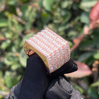 Diamond Rows Iced Out Ring
