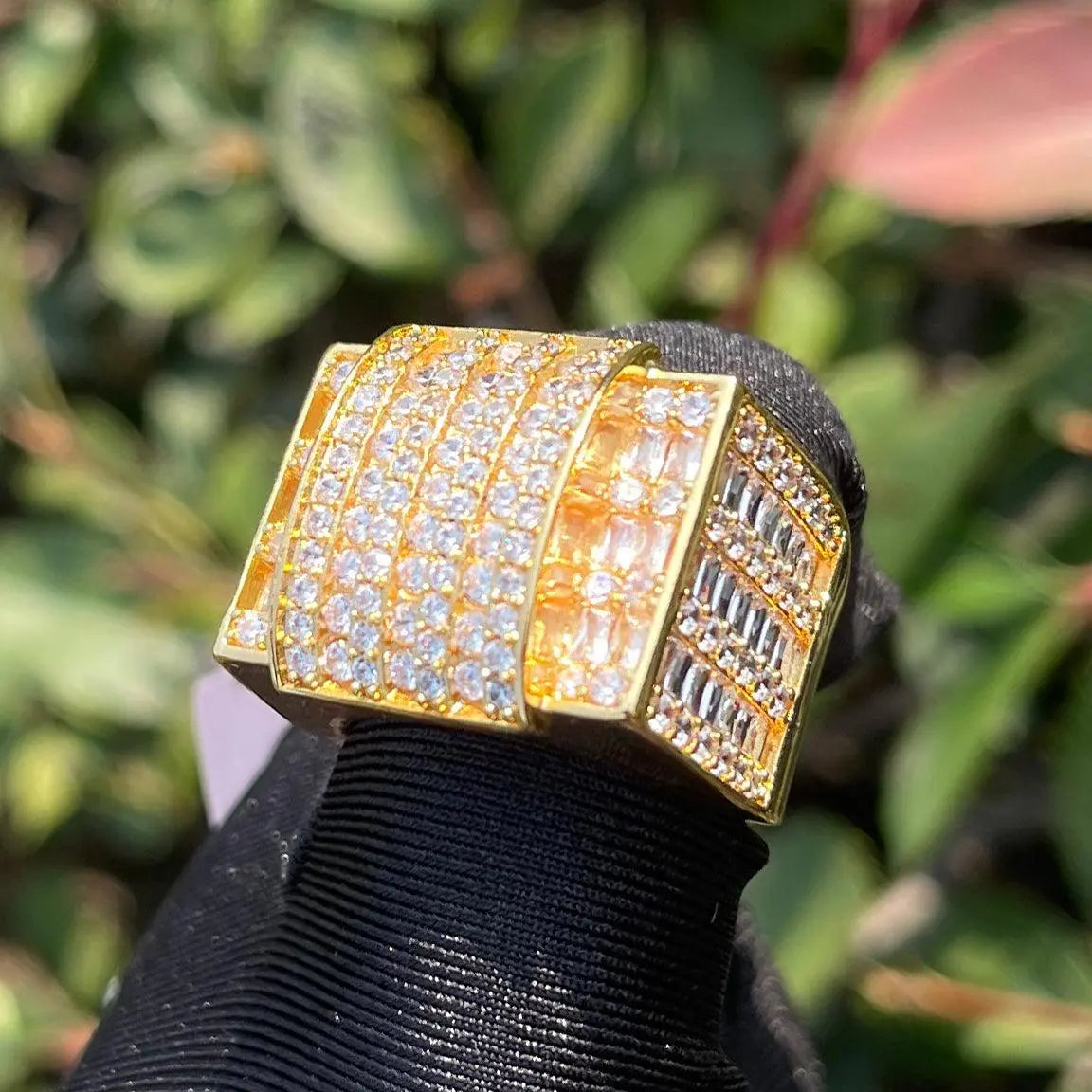 Bricks Iced Out Ring