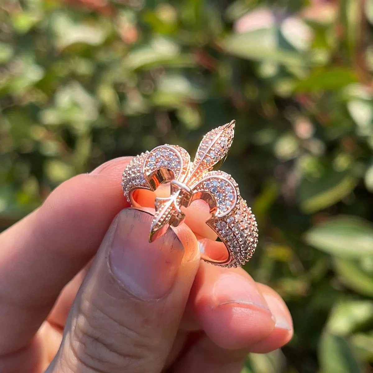 The Fleur De Lys Iced Out Ring