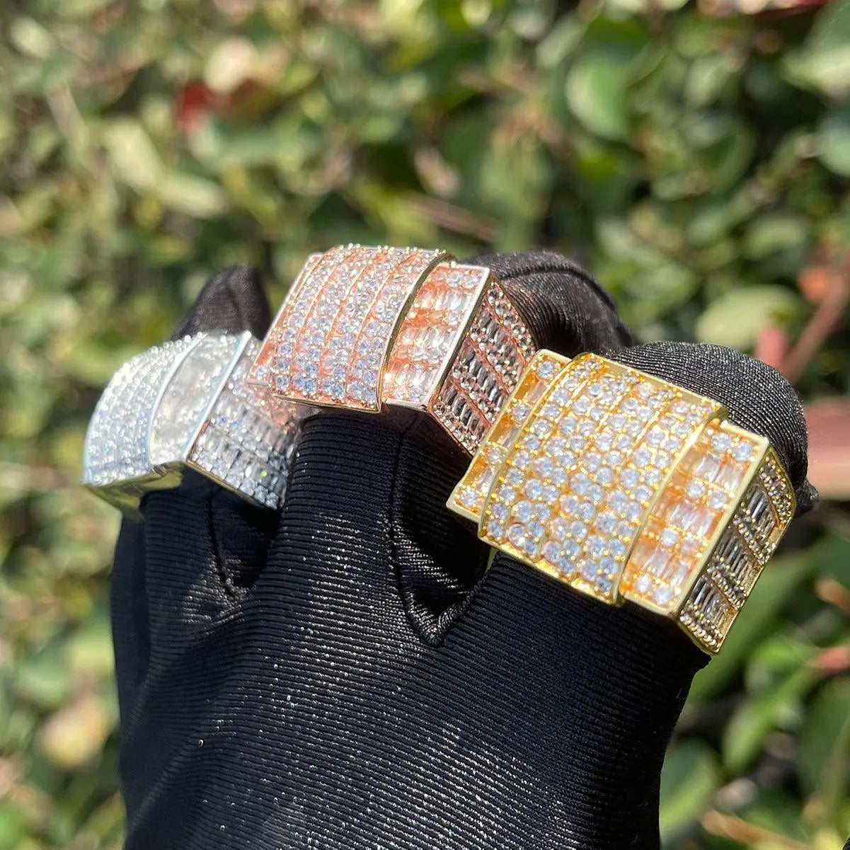 Bricks Iced Out Ring