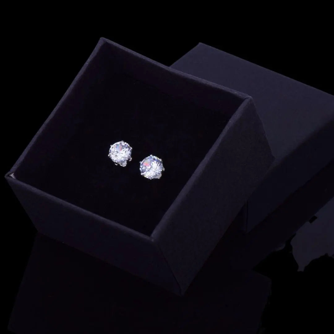 VVS Round Iced Out Stud Earrings