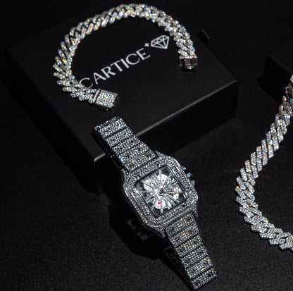Skeleton VVS Iced Out Watch
