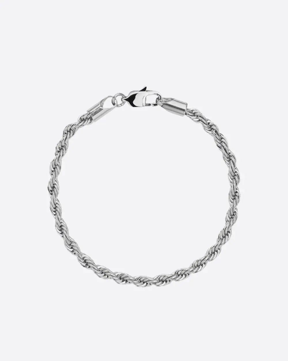3MM Rope Bracelet - White Gold
