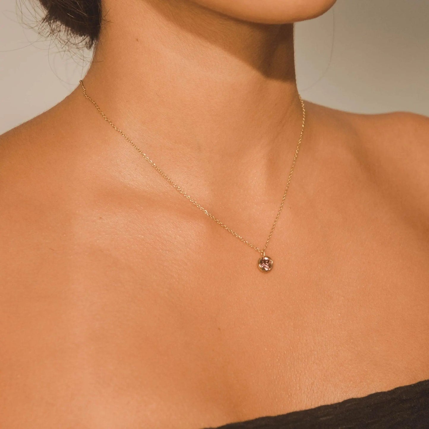 Gemstone Necklace - Light Amethyst