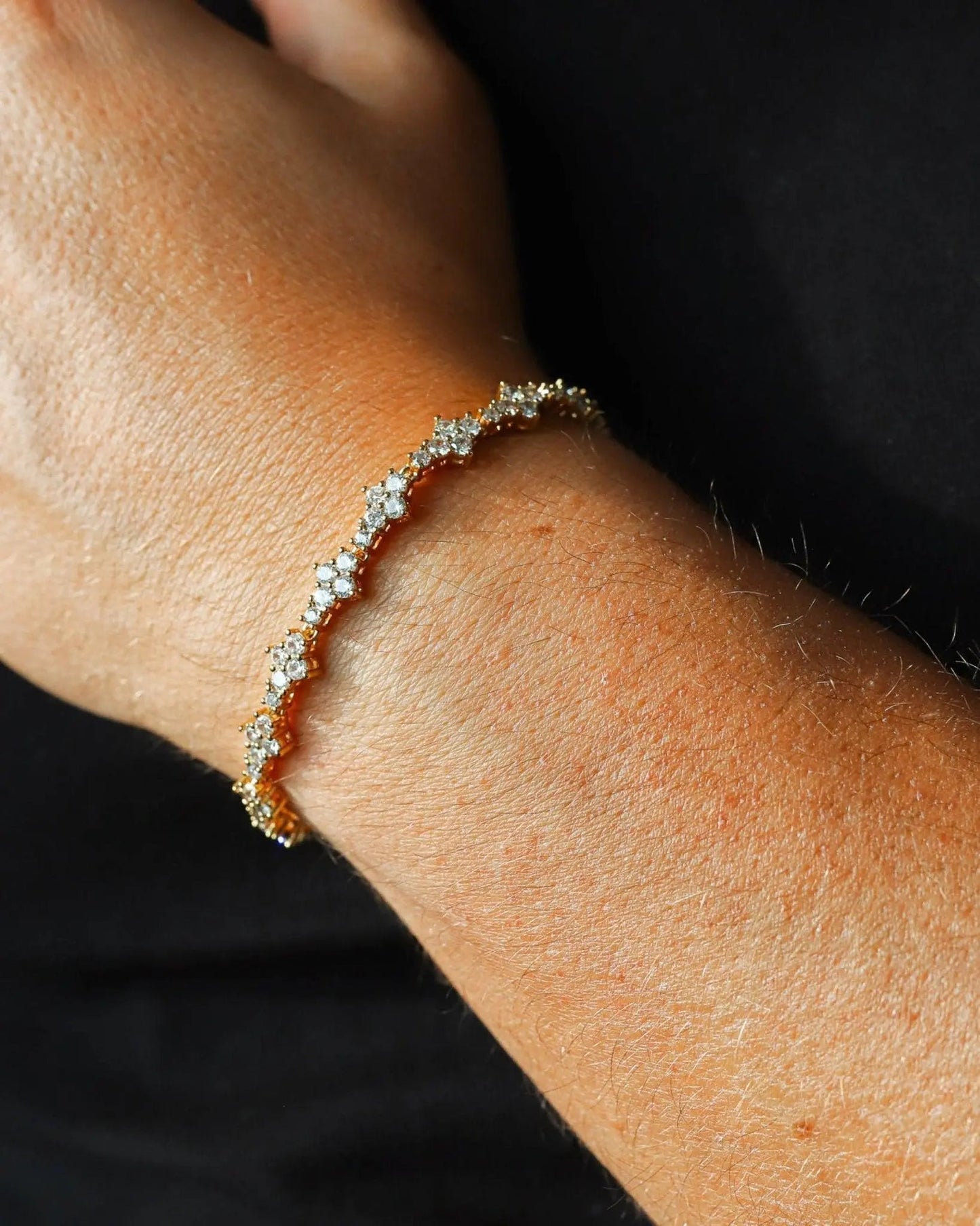 Comb Tennis Bracelet - Gold