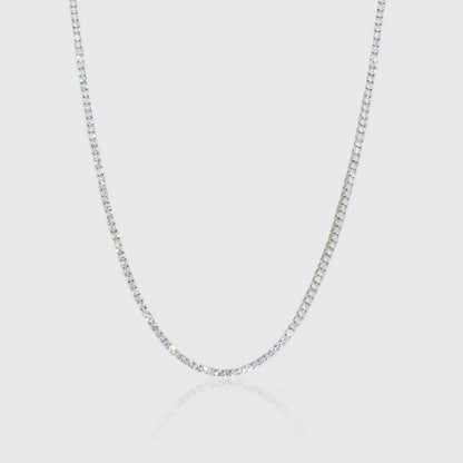3mm Tennis Chain - White Gold