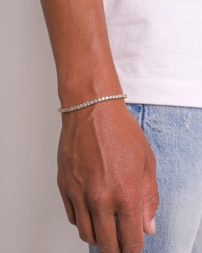 3MM VVS Tennis Bracelet - Gold