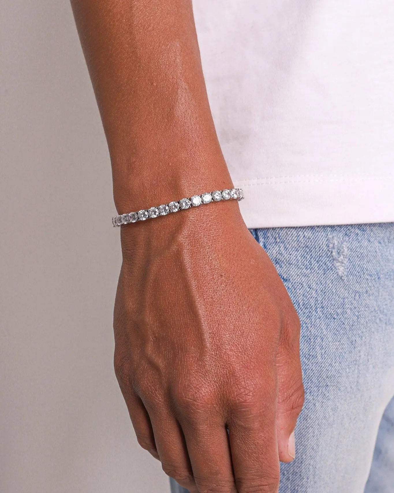 5MM VVS TENNIS Bracelet - White Gold